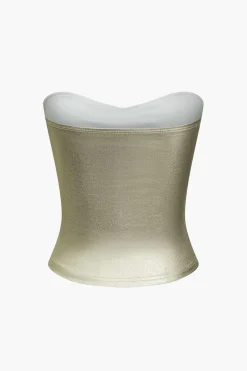 MICAS Tank Tops & Cami-Metallic Tube Top