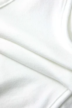 MICAS Bodysuits-Mock Neck Asymmetric Paneled Cut Out Bodysuit WHITE