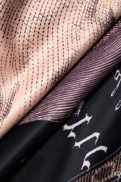 MICAS Skirt Sets-Money Pattern Tassel Skirt Set BLACK