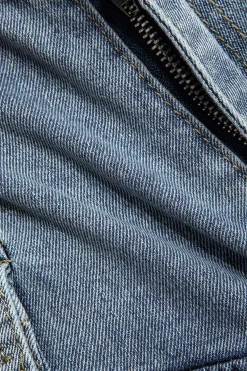 MICAS Cargo Pants|Shorts-Multi-Pocket Denim Cargo Shorts LIGHT WASH BLUE