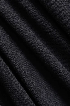 MICAS Long Sleeve Dresses|Mini Dresses-Neck Ring Long Sleeve Mini Dress BLACK