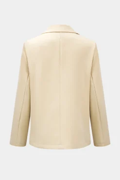 MICAS Blazers|Pant Sets-Notched Lapel Blazer And Trouser Sets BEIGE