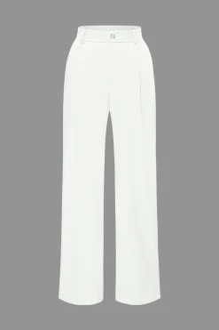 MICAS Pant Sets-Notched Lapel Tie Back Vest And Straight Leg Suit Pants Set