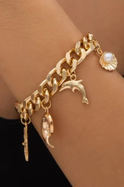 MICAS Bracelets|Accessories-Ocean-themed Pendant Bracelet GOLD