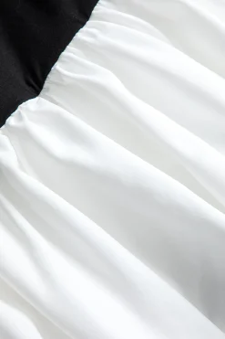 MICAS Long Sleeve Dresses|Mini Dresses-Off Shoulder Patchwork Mini Dress