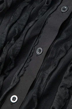 MICAS Long Sleeve Dresses|Maxi Dresses-Off Shoulder Textured Button Up Slit Long Sleeve Maxi Dress