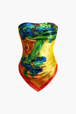MICAS Accessories-Oil Painting Scarf MULTICOLOR