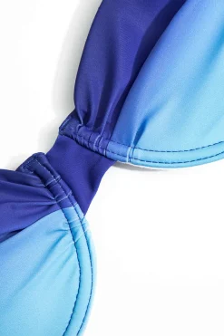 MICAS Swimwear-Ombre Print Tie-Up Bikini Set BLUE