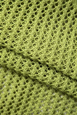 MICAS Knitwear|Mini Dresses-Open Knit Ruffle Hem Cami Mini Dress