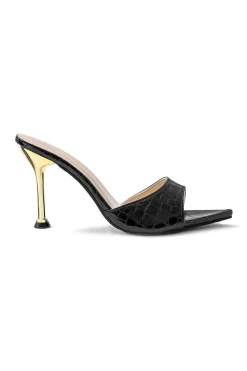 MICAS Shoes|Shoes-Open Pointed Toe Ankle-strapless High-heeled Sandals