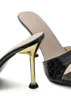 MICAS Shoes|Shoes-Open Pointed Toe Ankle-strapless High-heeled Sandals