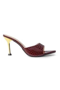 MICAS Shoes|Shoes-Open Pointed Toe Ankle-strapless High-heeled Sandals