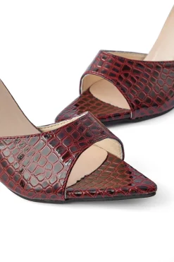 MICAS Shoes|Shoes-Open Pointed Toe Ankle-strapless High-heeled Sandals