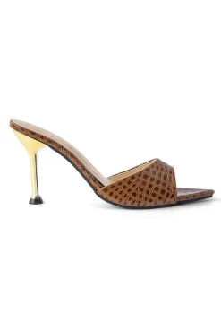 MICAS Shoes|Shoes-Open Pointed Toe Ankle-strapless High-heeled Sandals