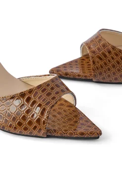 MICAS Shoes|Shoes-Open Pointed Toe Ankle-strapless High-heeled Sandals