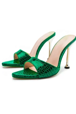 MICAS Shoes|Shoes-Open Pointed Toe Ankle-strapless High-heeled Sandals