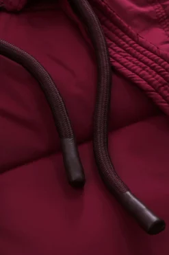 MICAS Outerwear|Outerwear-Padded Button Pocket Puffer BURGUNDY