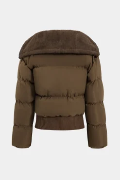 MICAS Outerwear|Outerwear-Padded Pocket Puffer Jacket BROWN