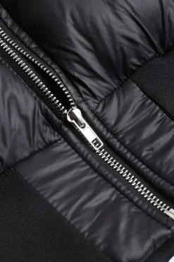 MICAS Outerwear|Outerwear-Padded Zipper Cropped Puffer BLACK