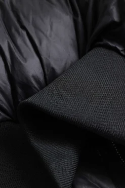 MICAS Outerwear|Outerwear-Padded Zipper Cropped Puffer BLACK