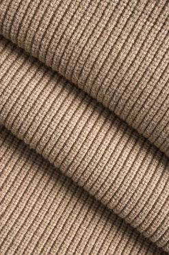 MICAS Knitwear|Knit Bottoms-Patchwork Asymmetrical Sweater Skirt TAN