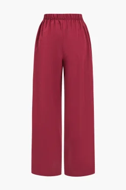 MICAS Pants-Patchwork Bow Detail Trousers