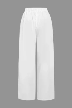 MICAS Pants-Patchwork Bow Detail Trousers