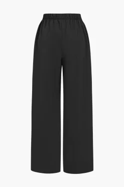 MICAS Pants-Patchwork Bow Detail Trousers