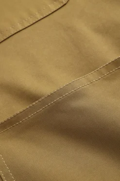 MICAS Outerwear|Outerwear-Patchwork Button Pocket Long Sleeve Jacket TAN