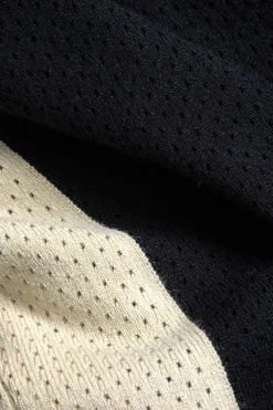 MICAS Knit Bottoms|Skirts-Patchwork Knit Maxi Skirt BLACK