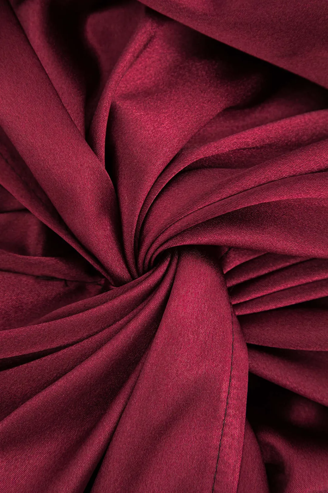 MICAS Long Sleeve Dresses|Mini Dresses-Patchwork Knot Ruched Mini Dress BURGUNDY