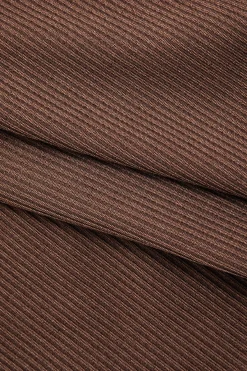 MICAS Tank Tops & Cami-Patchwork Lace Tie V-neck Cami Top COFFEE