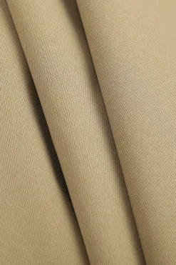 MICAS Outerwear|Outerwear-Patchwork Long Sleeve Belted Coat KHAKI