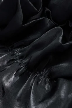 MICAS Mini Dresses|Long Sleeve Dresses-Patchwork Long Sleeve Mini Dress BLACK