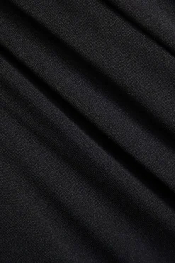 MICAS Mini Dresses|Long Sleeve Dresses-Patchwork Long Sleeve Mini Dress BLACK