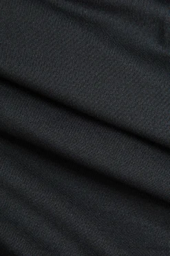 MICAS Long Sleeve Dresses|Mini Dresses-Patchwork Long-Sleeve Mini Dress BLACK