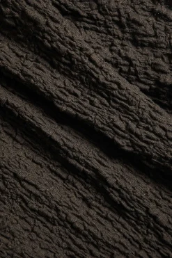 MICAS Long Sleeve Tops|Long Sleeves Tops-Patchwork Off-Shoulder Long-Sleeve Top BROWN