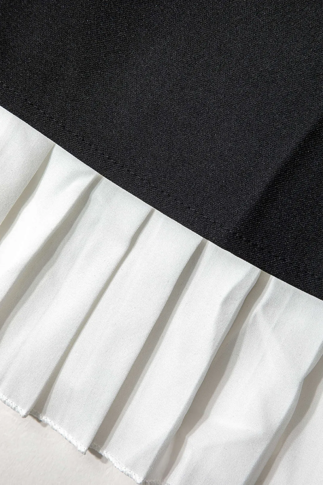 MICAS Mini Dresses-Patchwork Pleated Hem Tank Mini Dress