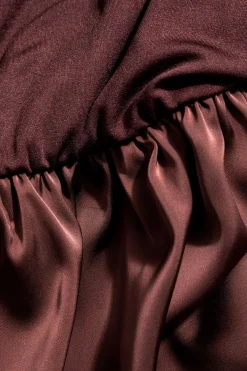 MICAS Bodysuits-Patchwork Satin Bodysuit