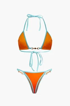 MICAS Swimwear|Vacation Sets-Pearl Detail Halter 2-piece Bikini Set