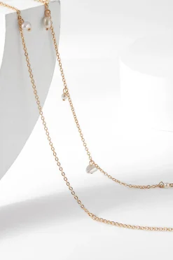MICAS Accessories-Pearl Pendant Waist Chain PURE GOLD
