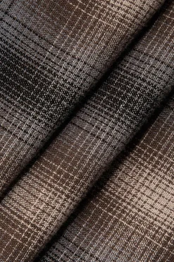 MICAS Mini Dresses-Plaid Print Tie Front Slit Asymmetrical Mini Dress BROWN