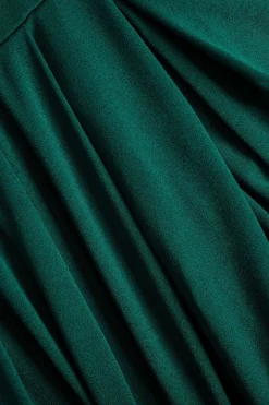 MICAS Pants-Pleated High Waist Wide Leg Trousers DARK GREEN