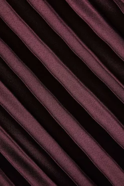 MICAS Skirts-Pleated Satin Skirt