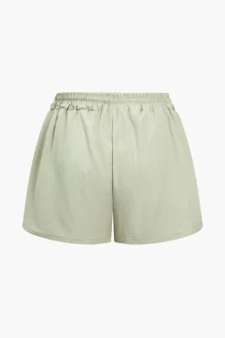 MICAS Shorts-Pocket Drawstring Shorts BEIGE