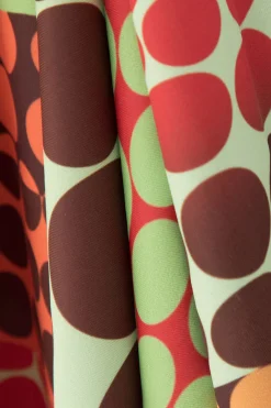 MICAS Swimwear-Polka Dot Bikini With Headscarf And Sarong Set ORANGE