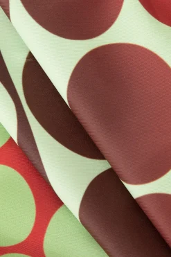 MICAS Swimwear-Polka Dot Bikini With Headscarf And Sarong Set ORANGE