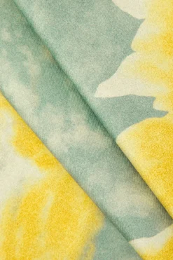 MICAS Skirt Sets|Vacation Sets-Printed Corset Cami Top And Mini Skirt Set YELLOW