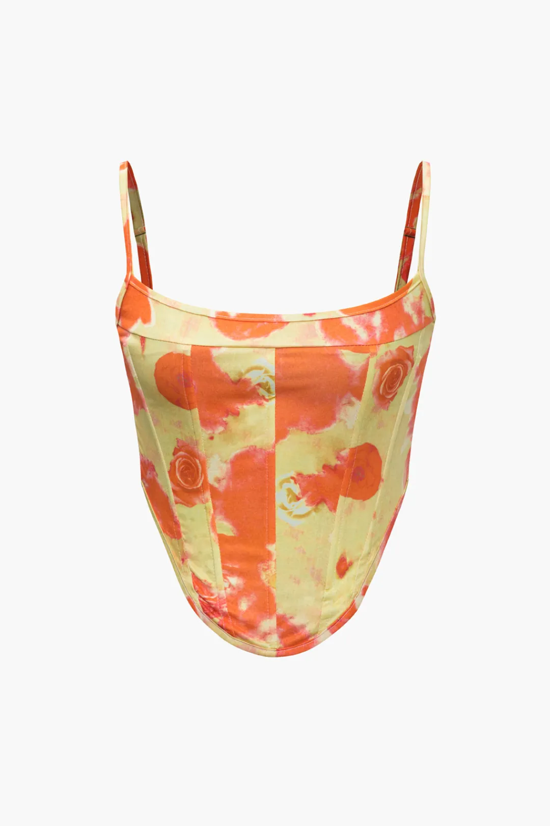 MICAS Skirt Sets|Vacation Sets-Printed Corset Cami Top And Mini Skirt Set YELLOW