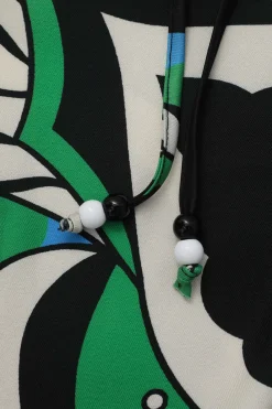 MICAS Pants-Printed Drawstring Waist Straight Leg Pants